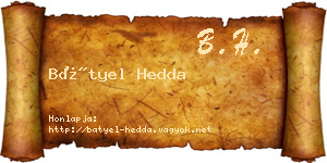 Bátyel Hedda névjegykártya